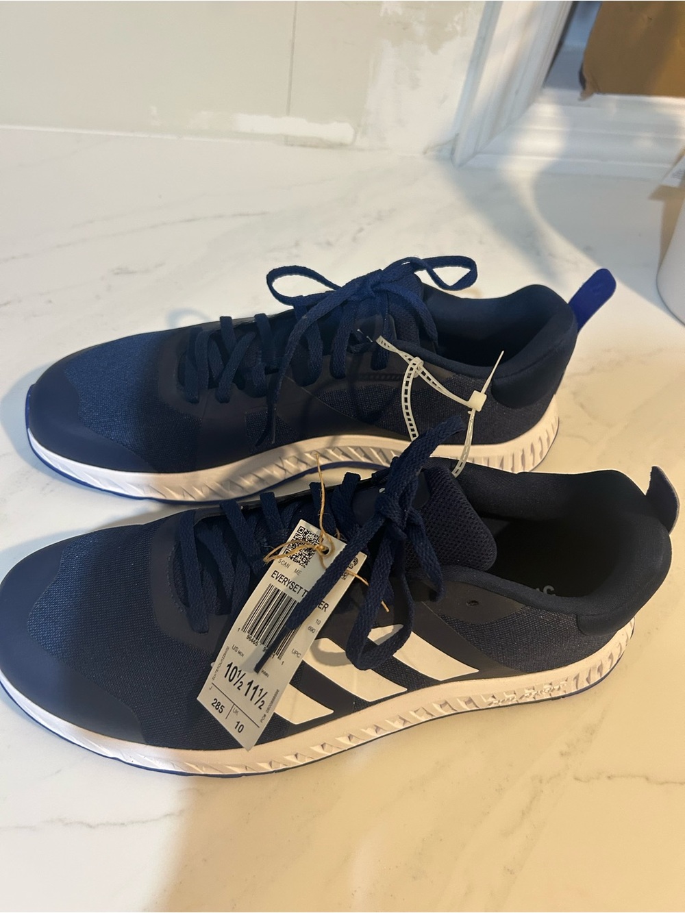 adidas Navy and White Running Sneakers